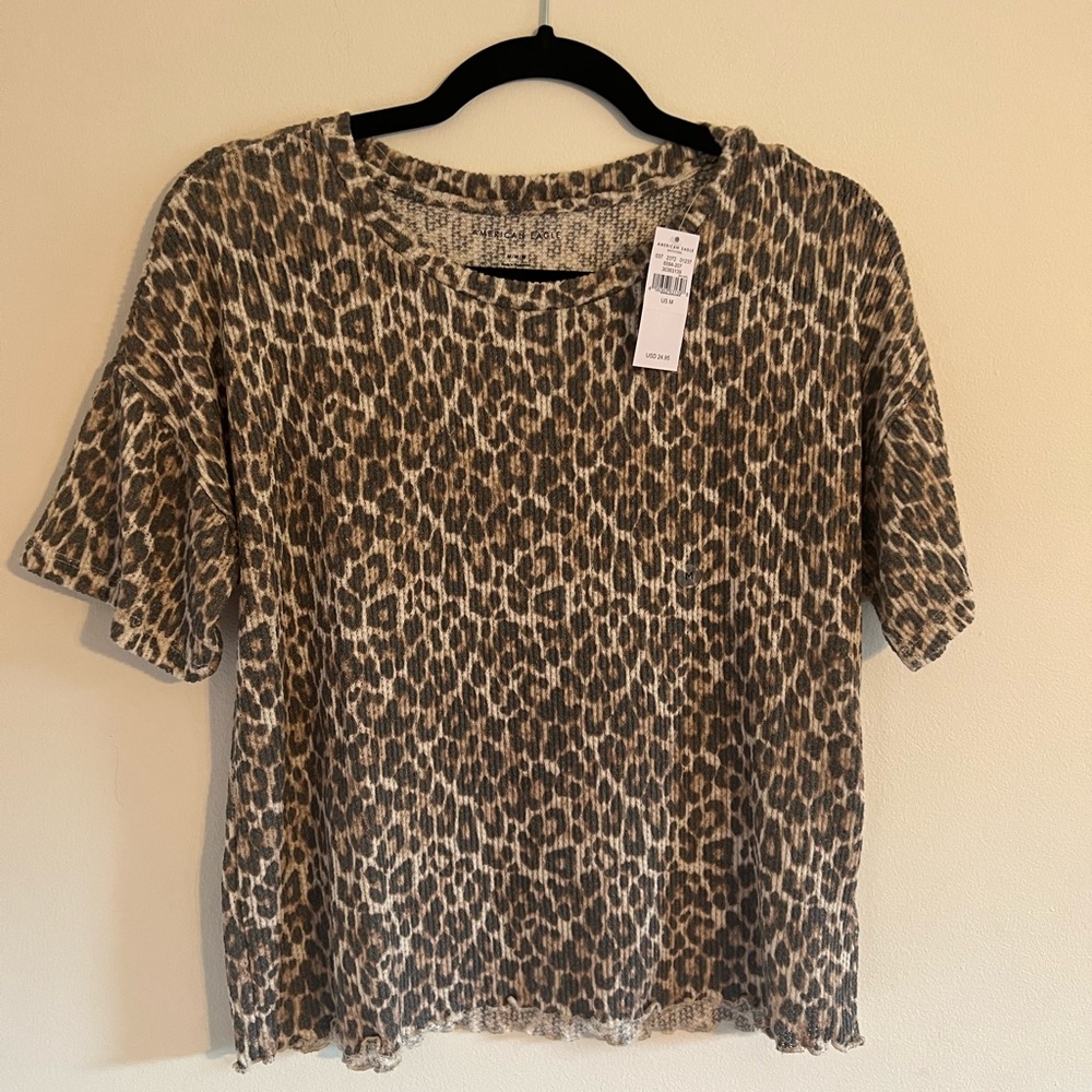 American Eagle leopard print shirt
